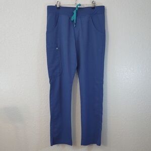 Figs Blue Women's Scrub Kade Cargo Pants Small Big Sky